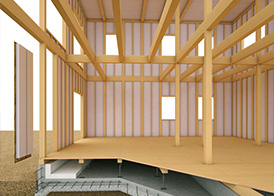木造戸建て住宅の高気密・高断熱化を実現する『オリジナル高性能パネル工法』